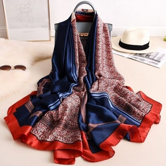 Accessories - Women Satin Silk Long Scarf/Shawl Body Wrap